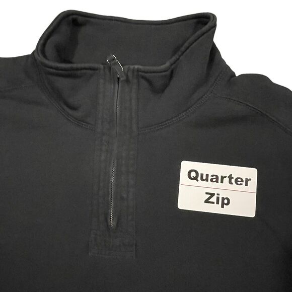 Eddie Bauer Quarter Zip Pullover Sweater Men Size XL Black Long Sleeves Soft - Picture 11 of 11